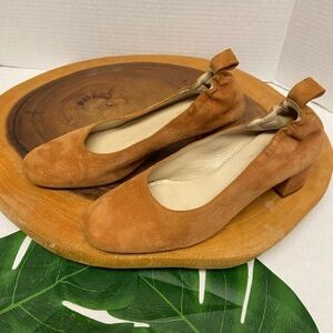 Elegant Tan Suede Women's Shoes